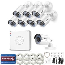 8CH 960P sPOE IR Night Vision Indoor Outdoor Security Cameras System