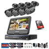 4CH 720P Indoor Outdoor Security Cameras System with 10.1 inch Monitor