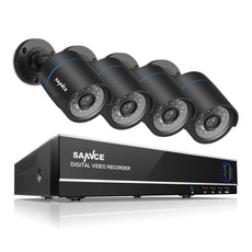720P 4ch Home Video Security Cameras System with 1080N DVR