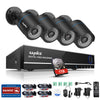 720P 4ch Home Video Security Cameras System with 1080N DVR
