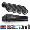 720P 4ch Home Video Security Cameras System with 1080N DVR