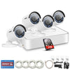 960P 4 Channel sPOE  Indoor Outdoor Night Vision Security Cameras System