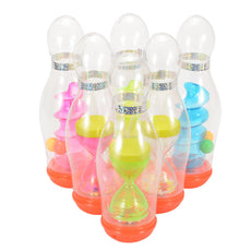 Kids Deluxe Bowling Ball Game Toy Set (6 Pins + 2 Balls) with Light Children Game Toy