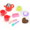Kids Play Tea Set Toy for Children Tea Party Pretend Play Game with Cute Smiley Face Design (11 Pieces)