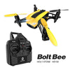 Holy Stone HS 150 Bolt Bee Mini Racing Drone RC drone R T F 2.4 GHz 6-Axis Gyro with 50 K M H High Speed Headless Mode Wind Resistance Includes Bonus Battery