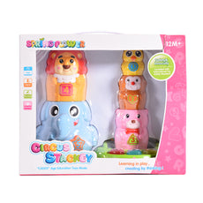 Animals Circus Stacking Toy with Music Sound and Light Baby Electronic Learning Toys