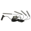 Wireless Remote Music / Voice Control Interior Atmosphere Light Bar Car Floor Dash LED Decoration Lamp Kit 12V