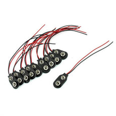 50pcs I Type Snap 9V Battery Clip Connector with Cable