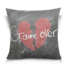 Game Over Pattern Couch Cushion Office Nap Hold Pillow Bedside Sofa Upscale Waist Pillow Back Pad