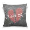 Game Over Pattern Couch Cushion Office Nap Hold Pillow Bedside Sofa Upscale Waist Pillow Back Pad