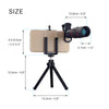Powstro 1000m 18X Zoom Telescope Mobile Phone Lens 2 in 1 Universal Clips Telefon Camera Lens with Tripod for iPhone Samsung