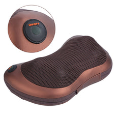 Electronic Heat Massage Pillow Massager Cushion Car Home Lumbar Neck Back Shoulder Relaxation
