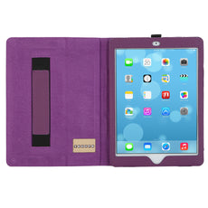 TKOOFN Leather Cover for iPad Air 1(5th Gen) with Elastic Hand Strap[P