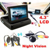 4.3 Car Rear View Monitor Wireless Car Backup Camera Parking System Kit