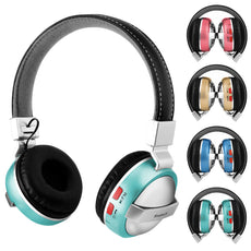 Bluetooth Headphones Over Ear Stereo Wireless Headset With Microphone TF