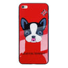 Boston Terrier Dog Protection Shell Soft TPU Frame Back Cover Tempered Glass Cellphone Case for IPhone 6/6S IPhone 6/6Splus IPhone 7/8 IPhone 7/8plus IPhone X