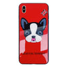 Boston Terrier Dog Protection Shell Soft TPU Frame Back Cover Tempered Glass Cellphone Case for IPhone 6/6S IPhone 6/6Splus IPhone 7/8 IPhone 7/8plus IPhone X