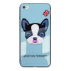 Boston Terrier Dog Protection Shell Soft TPU Frame Back Cover Tempered Glass Cellphone Case for IPhone 6/6S IPhone 6/6Splus IPhone 7/8 IPhone 7/8plus IPhone X