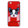 Boston Terrier Dog Protection Shell Soft TPU Frame Back Cover Tempered Glass Cellphone Case for IPhone 6/6S IPhone 6/6Splus IPhone 7/8 IPhone 7/8plus IPhone X