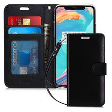 iPhone X Case, iPhone X Wallet Case, FYY 100% Handmade Flip Folio Case [Kickstand Feature] With ID&Credit Card Protector for Apple iPhone X Edition(2017)