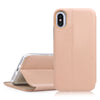 iphone X Case, FYY 100% Handmade Genuine Leather Wallet Case with Card Slot and Kickstand Function for iphone X