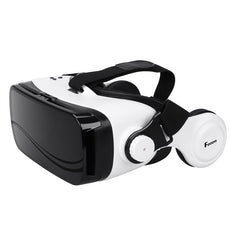 FOXNOVO Virtual Reality Headset 3D Smartphone VR Goggles for 3D Movies Video Games with Stereo Headphones and Adjustable Straps for IOS Android Smartphones between 4.5 - 6 Inch