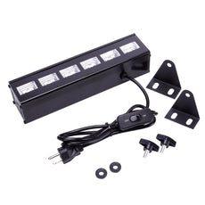 U`King ZQ-B195 6-LED Stage Light Disco PUB KTV UV LED Effect Light Auto Mode US Plug Purple Light