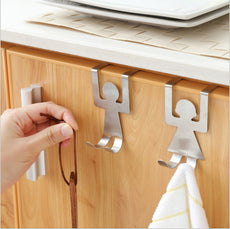 New Human Cartoon Stainless Over Door Hooks