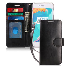 FYY [Kickstand Feature] Flip Folio Leather Wallet Case with ID&Credit Card Pockets for Apple iPhone 8/7 Plus (5.5 inch)