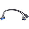2 Port USB 3.0 Female to 20 Pin Header Cable Adapter Connector For Motherboard