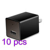 Wirelee HD 1080P Hidden Camera USB Wall Charger Wireless Home Security Covert Camcorder Adapter With A Card Reader Support WiFi Max 32GB TF Card (Not included SD card)