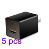 Wirelee HD 1080P Hidden Camera USB Wall Charger Wireless Home Security Covert Camcorder Adapter With A Card Reader Support WiFi Max 32GB TF Card (Not included SD card)